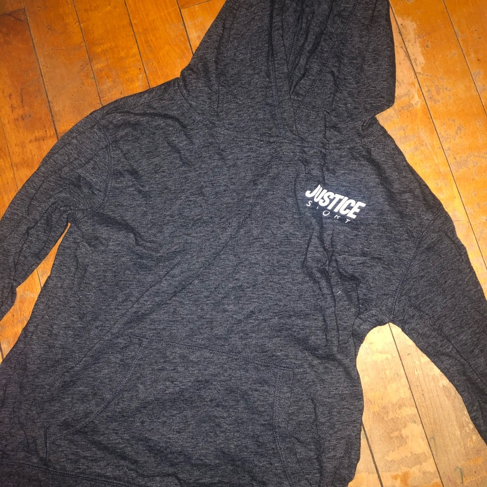 Girls justice thin grey hoodie